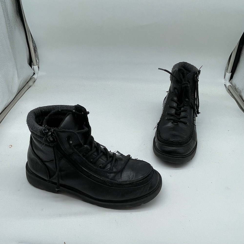 Billy Footwear Kids Boot Lugs Black High Top Zip Up Boots BK21315-001 Size 3M